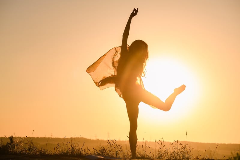 Woman practicing therapeutic movement